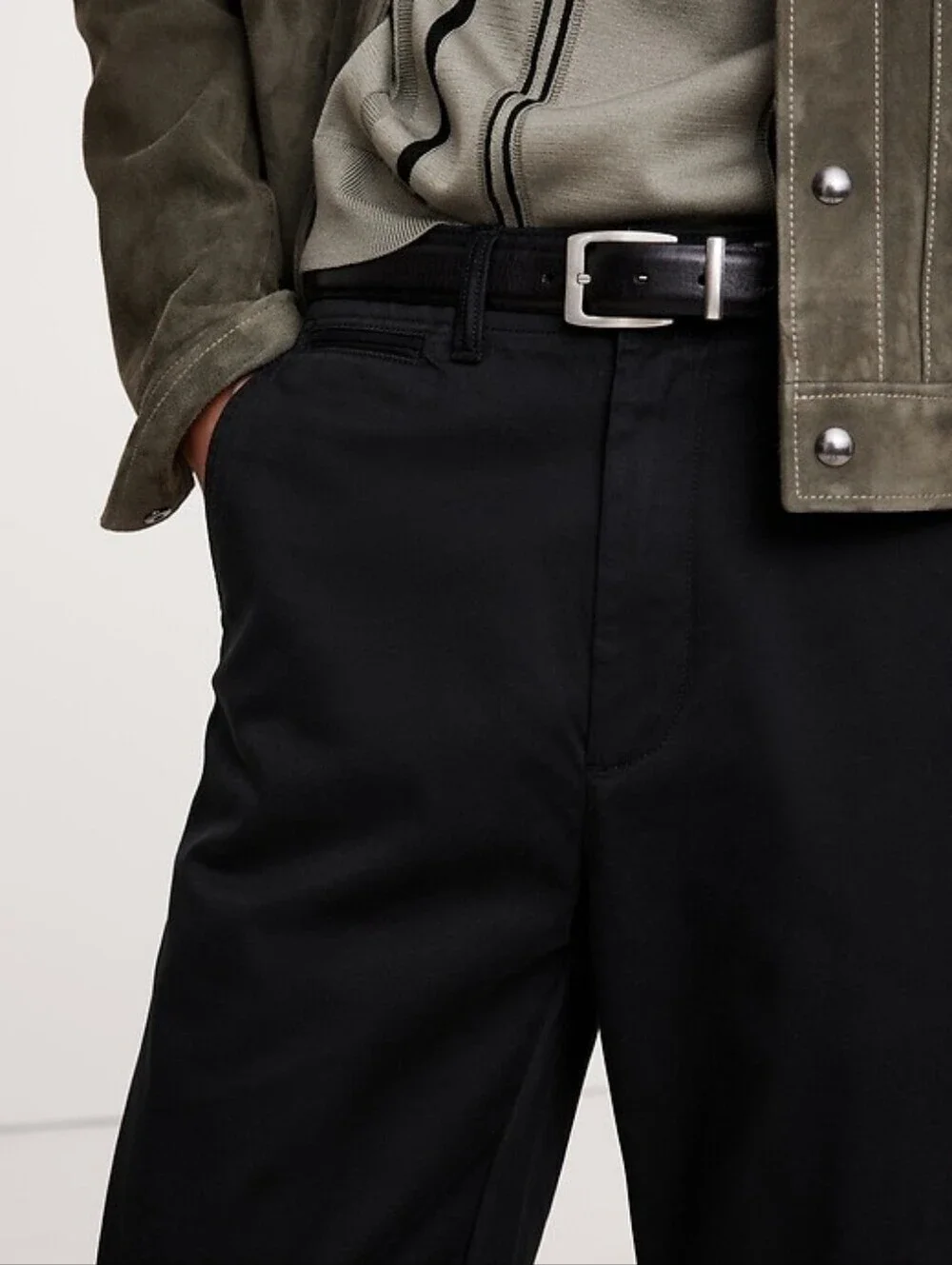 Banana Republic Men’s Relaxed Stretch Chino Pants Black 33x32 Work Casual NWT